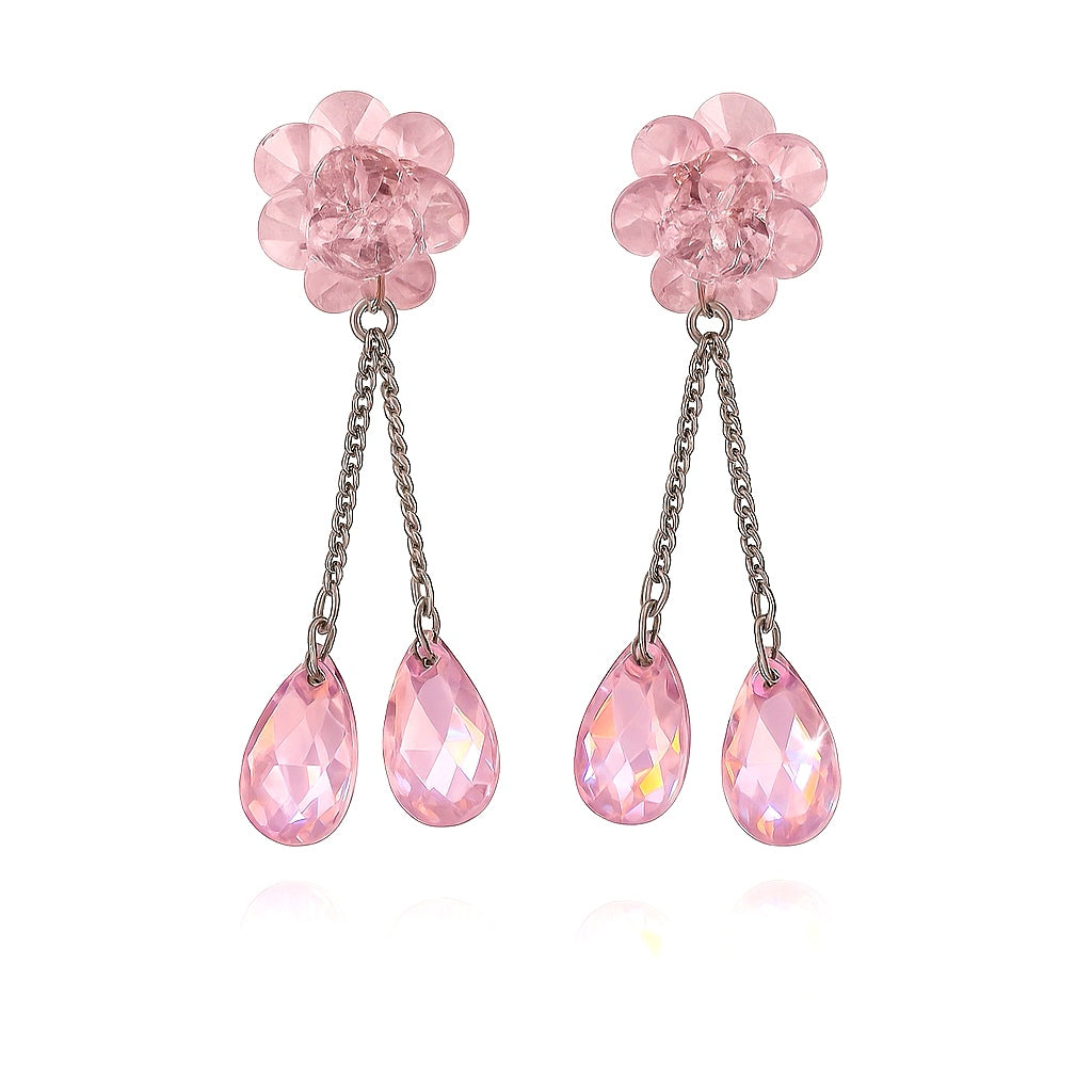 COSVEA “Blush Bloom” Drop Earrings