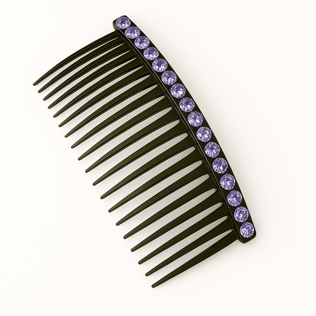 COSVEA "Luxe Noir" Crystal Side Hair Comb